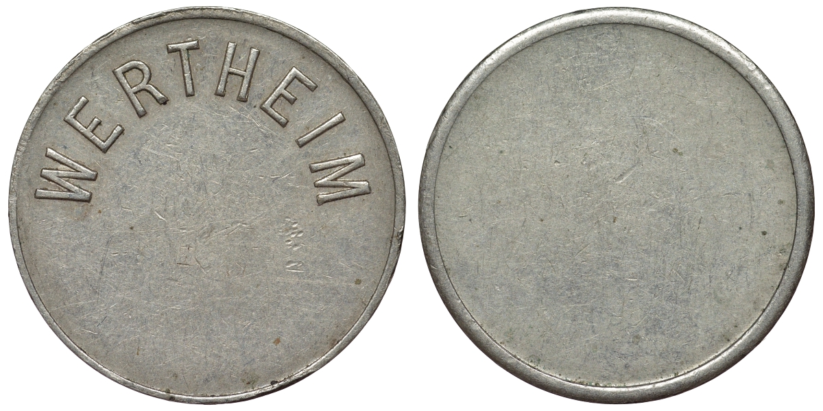 Германия, Вертхайм 10 пфеннигов? ок. 1920 Баден-Вюртемберг, нотгельд медно-никель 4119-516