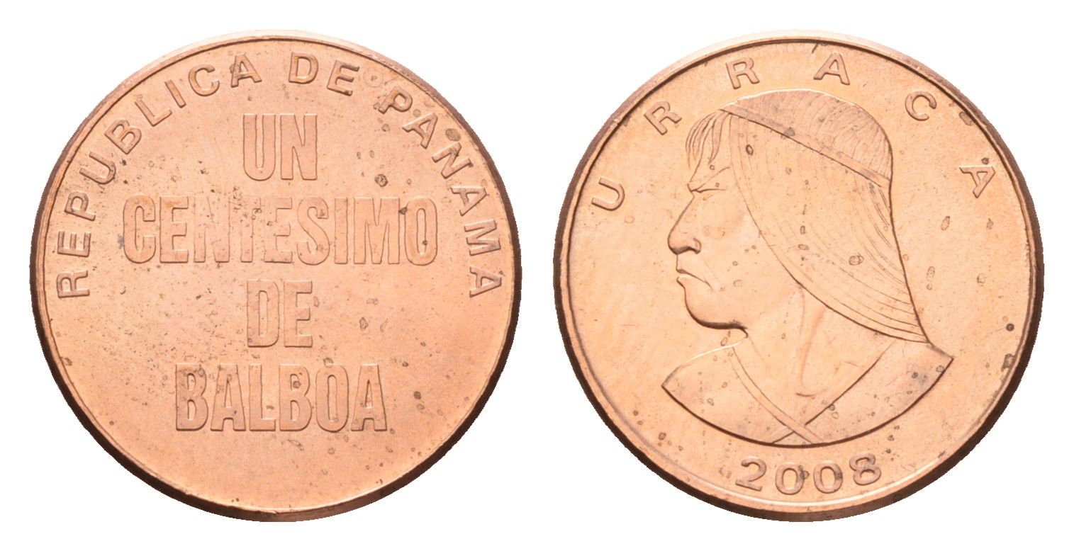 Панама 1 сентесимо 2008 Уррака KM 125 цинк плакированный медью UNC 4614-464