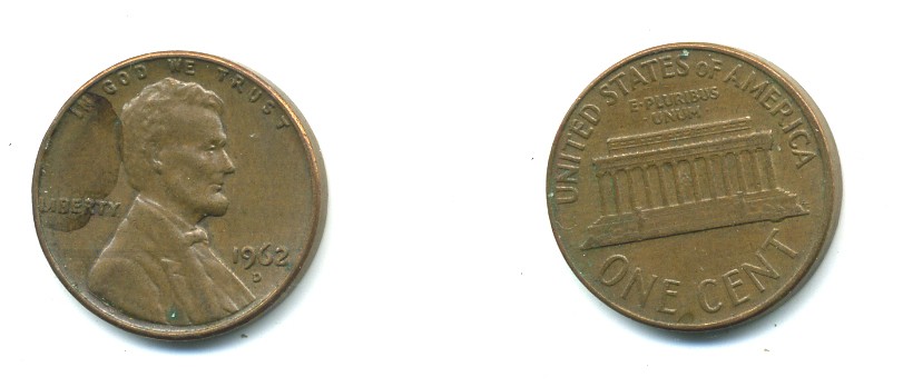 США 1 ЦЕНТ 1962 D, ЛИНКОЛЬН KM 201 медь цинк 54-147