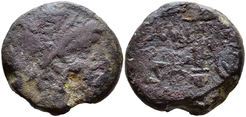 ДРЕВНЯЯ ГРЕЦИЯ, ПОНТ, АМИС АЕ II-I вв. до н.э. ГОРОДСКАЯ ЧЕКАНКА VERY FINE BMC 1158 бронза 00-000-00