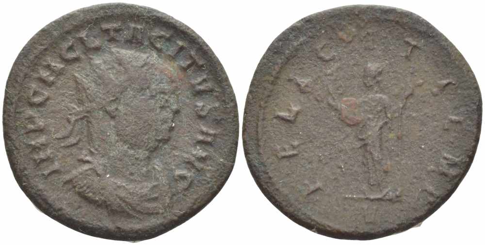 Римская Империя аврелианиан 275 Тацит FELICIT TEMP Тицин Very fine RIC 140 бронза 1073-17-15