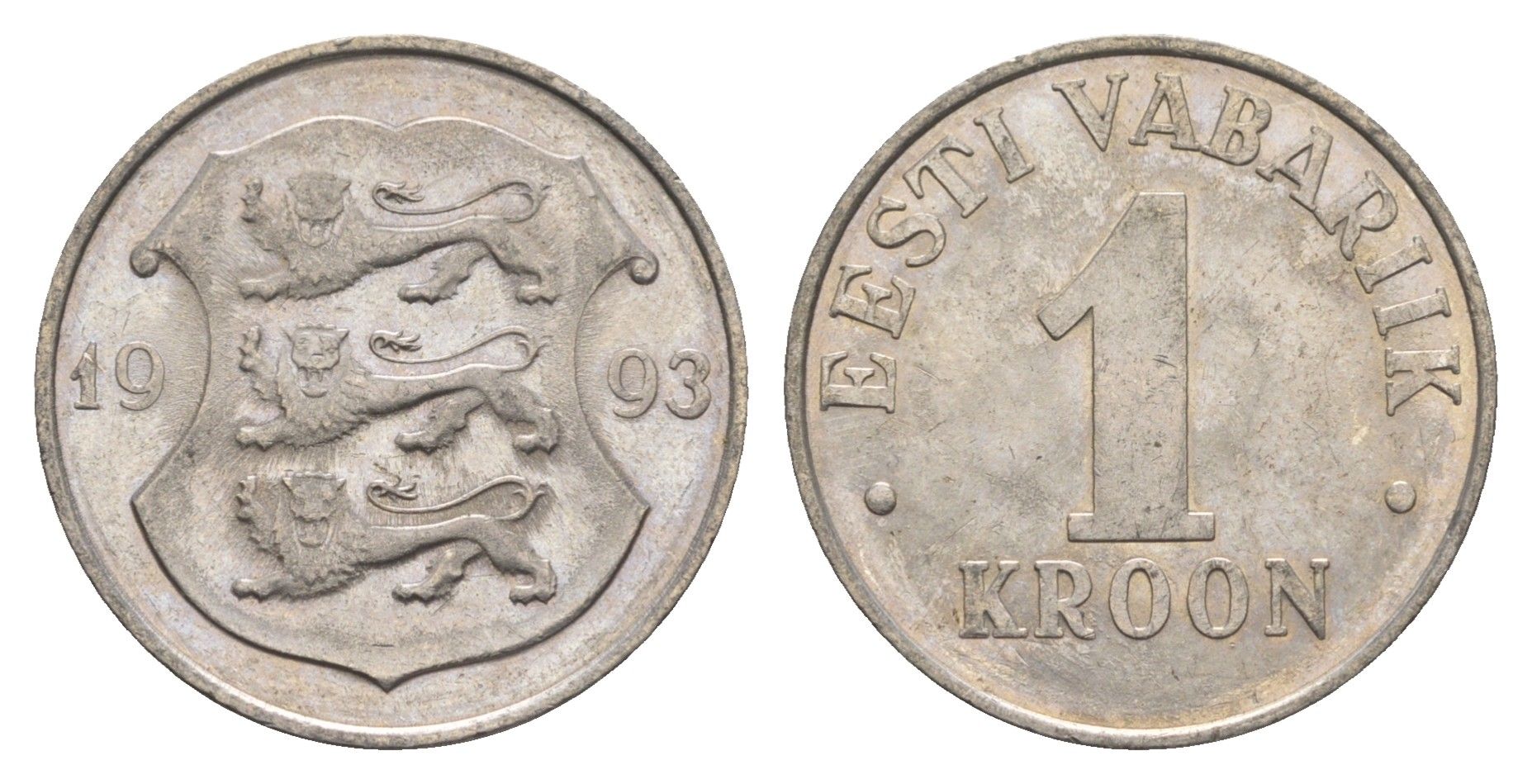 Эстония 1 крона 1993 KM 28 медно-никель UNC 4652-932