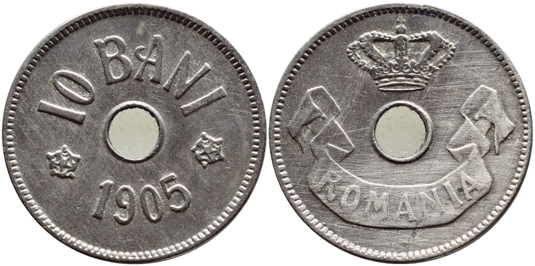 Румыния 10 бани 1905 Кароль I (1881-1914) KM 32 медно-никель 4390-644