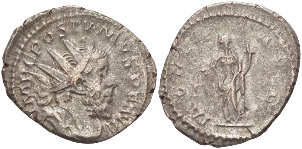 Римская Империя (императоры в Галлии) антониниан 260 - 269 Постум. IMP C POSTVMVS P F AVG / MONETA AVG, Монета с весами и рогом Изобилия, Колония Агриппины, Good Very fine RIC 315 биллон 1073-12-87