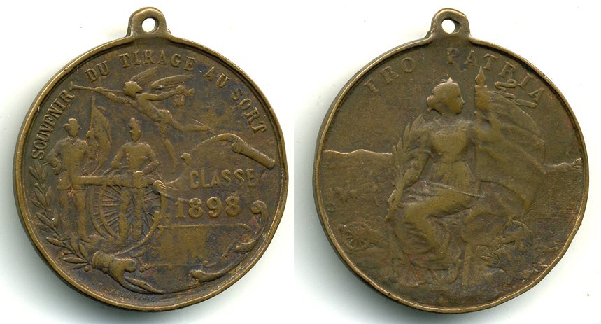 БЕЛЬГИЯ МЕДАЛЬ ND РОДИНА, СУВЕНИРНЫЙ ТИРАЖ 1898 ГОДА ДИАМЕТР 46 ММ. ВЕС 31,88 ГР. бронза 1079-2-23