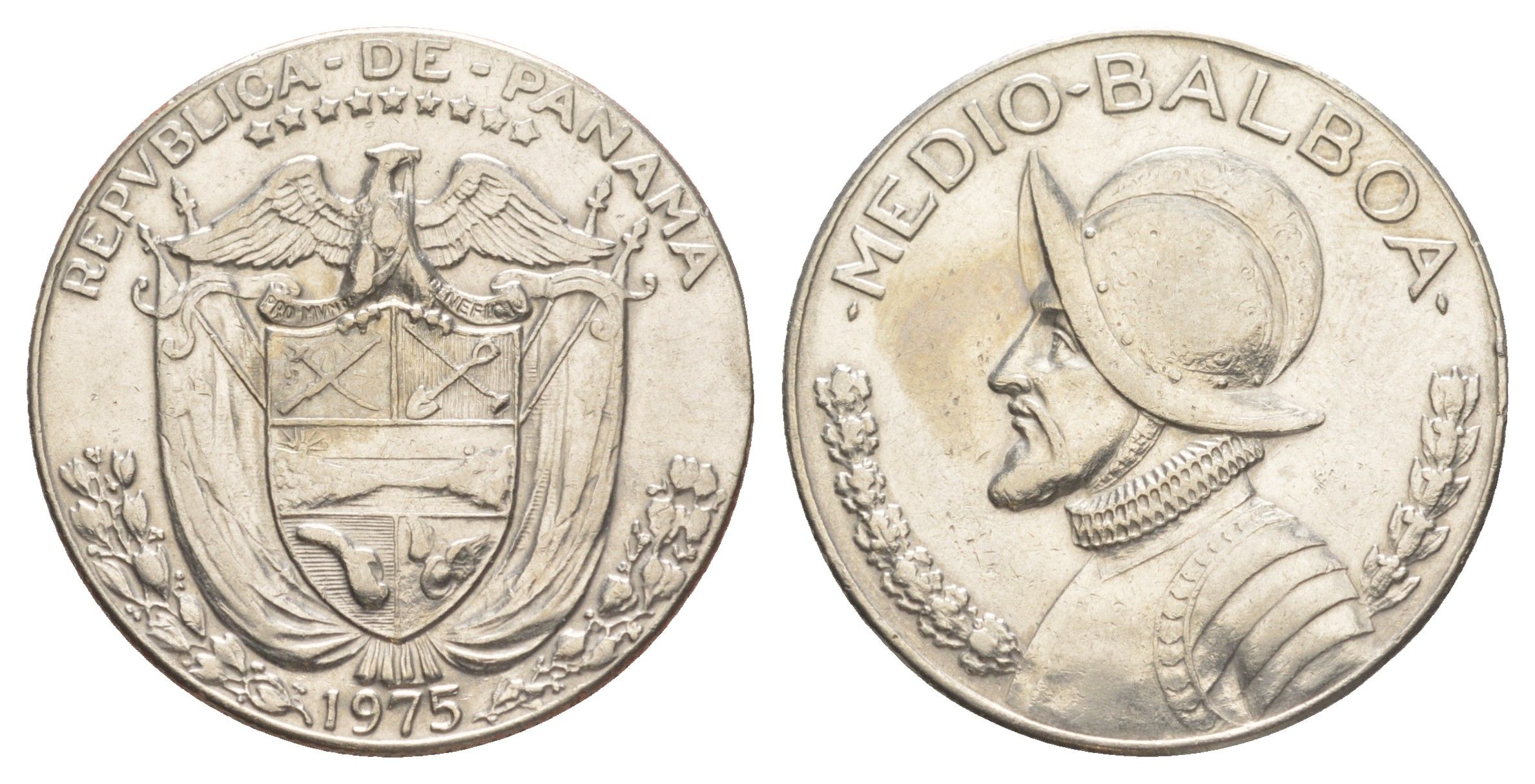 Панама 1/2 бальбоа (50 сентесимо) 1975 KM 12b медь плакированная медно-никелем 4634-1116