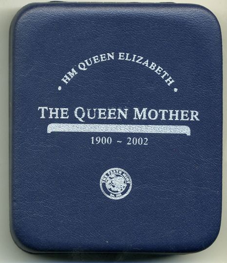 Острова Кука 1 доллар 2002 королева-мать, в оригинальной коробке, сертификат KM 437 серебро PROOF 2-4-2-09