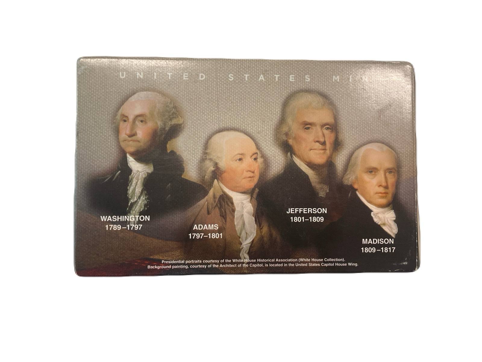 США набор из 4 монет (1 доллар) 2007 серия президенты США, в оригинальной упаковке KM 401, 402, 403 и 404 PROOF 5-4-1-09