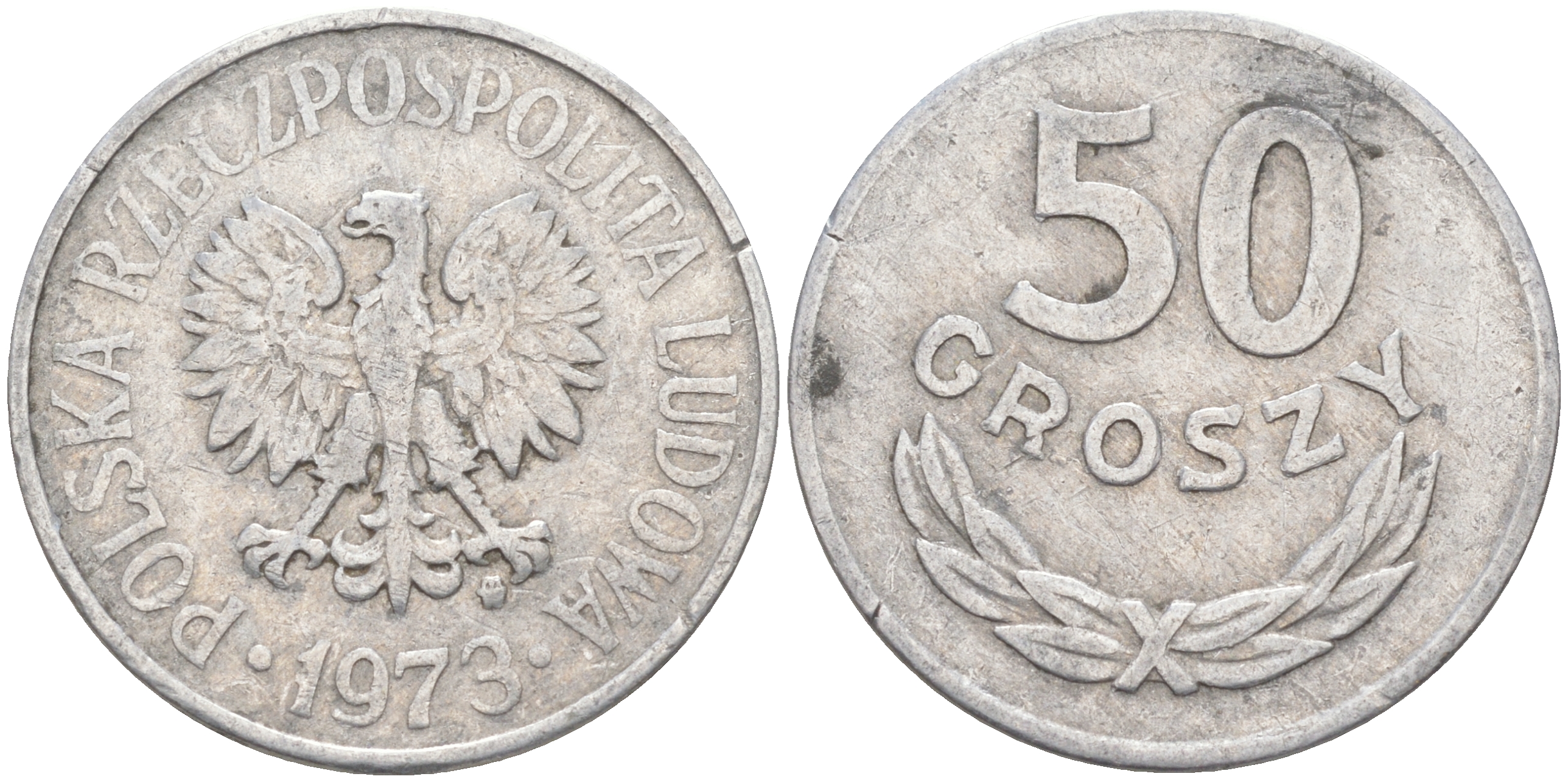 ПОЛЬША 50 ГРОШЕЙ 1973 MW KM 48.1 алюминий 106-513