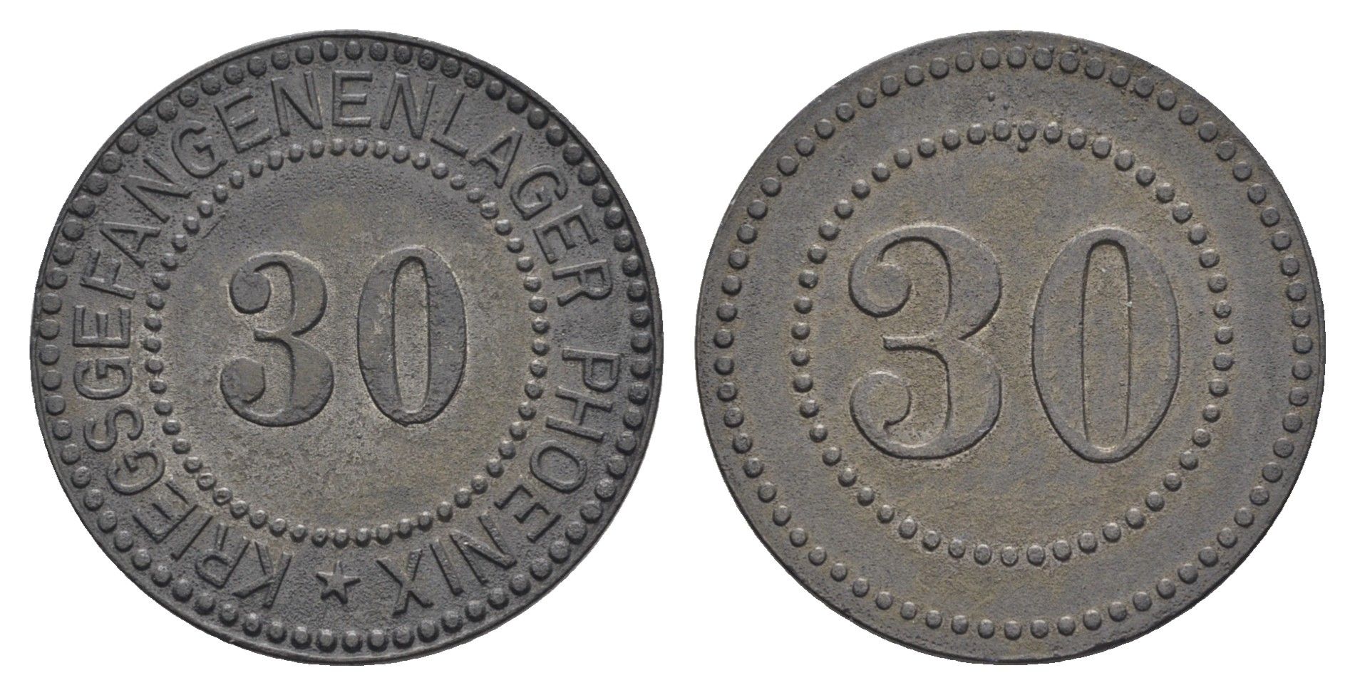 Херде (Пруссия) 30 пфеннигов ND Men05 11722.7, Men18 14670.7 цинк 1531-923