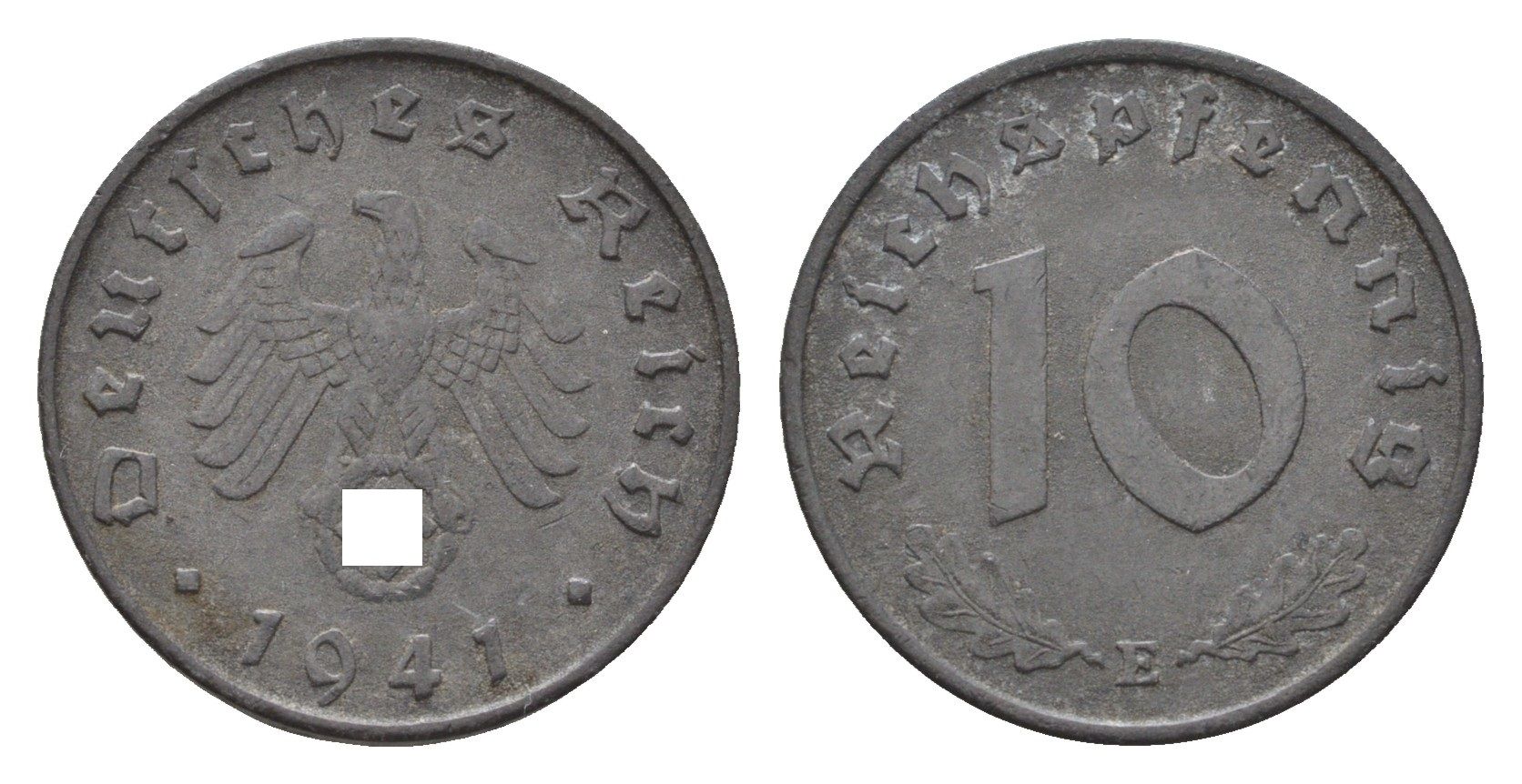 Германия 10 рейхспфеннигов 1941 E KM 101, J. 371 цинк 4684-236