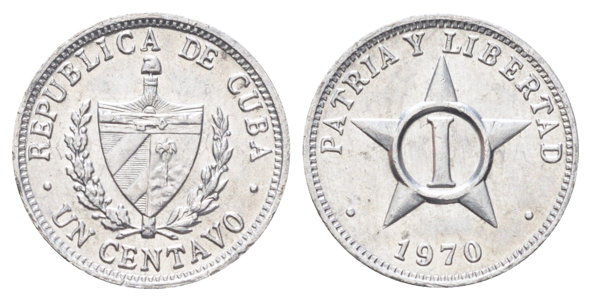 Куба 1 сентаво 1970 KM 33.1 алюминий UNC 4697-1127