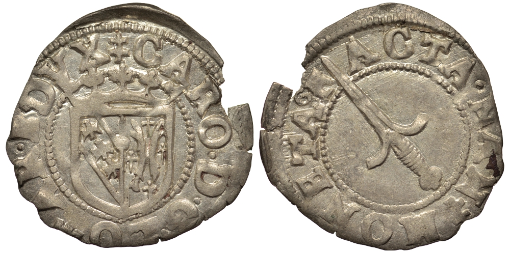 Франция, Лорейн 1 денье 1545-1608 Карл III серебро 413-3245