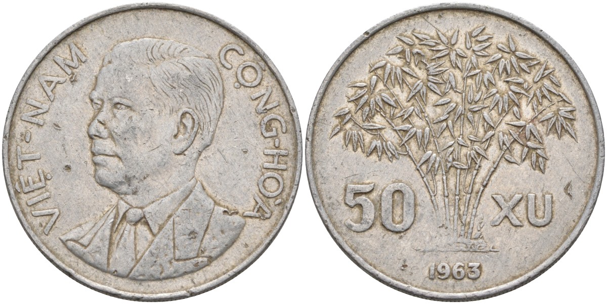 Южный Вьетнам 50 су 1963 KM 6 алюминий 4367-535