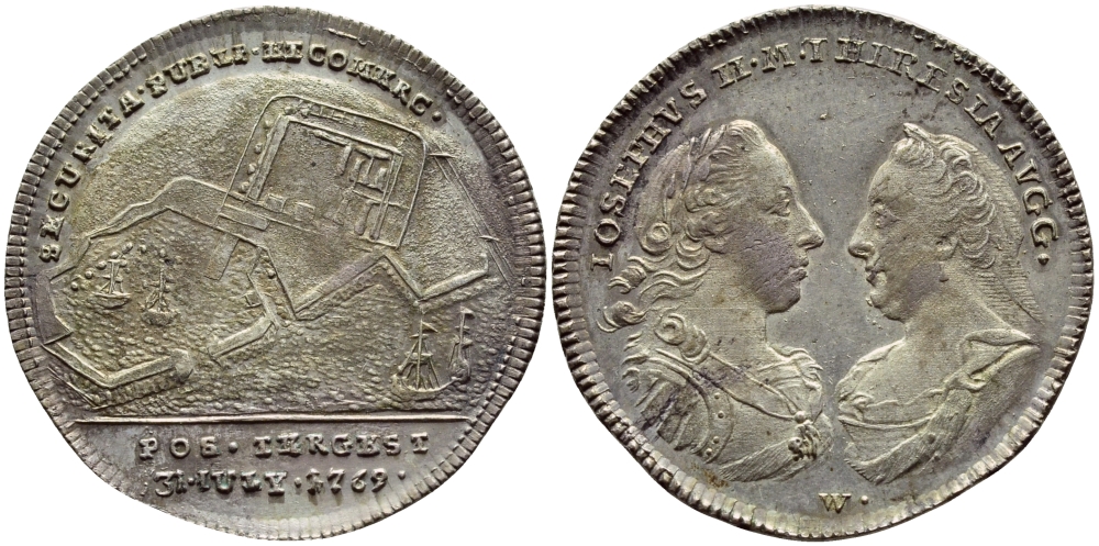 ГЕРМАНИЯ МЕДАЛЬ 1769 ЙОЗЕФ II И МАРИЯ ТЕРЕЗИЯ серебро 560-1812