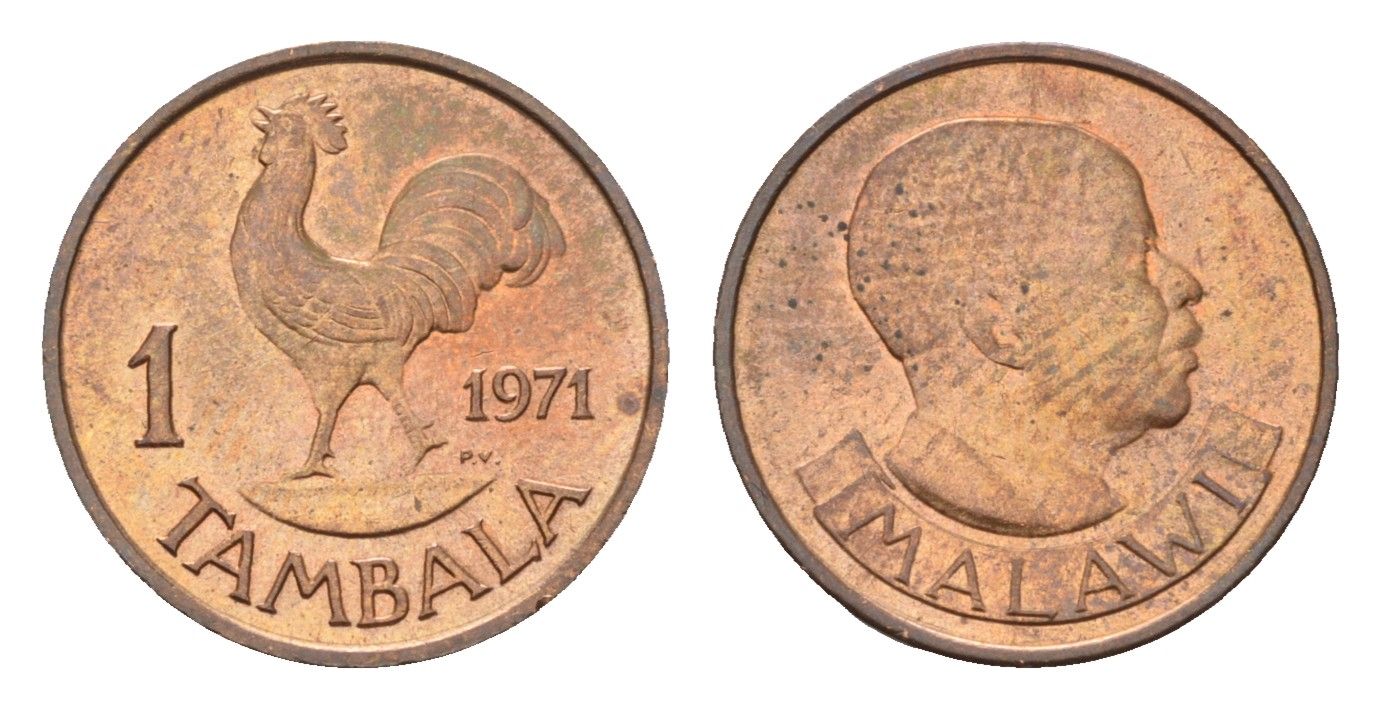 Малави 1 тамабла 1971 KM 7 бронза UNC 4655-117