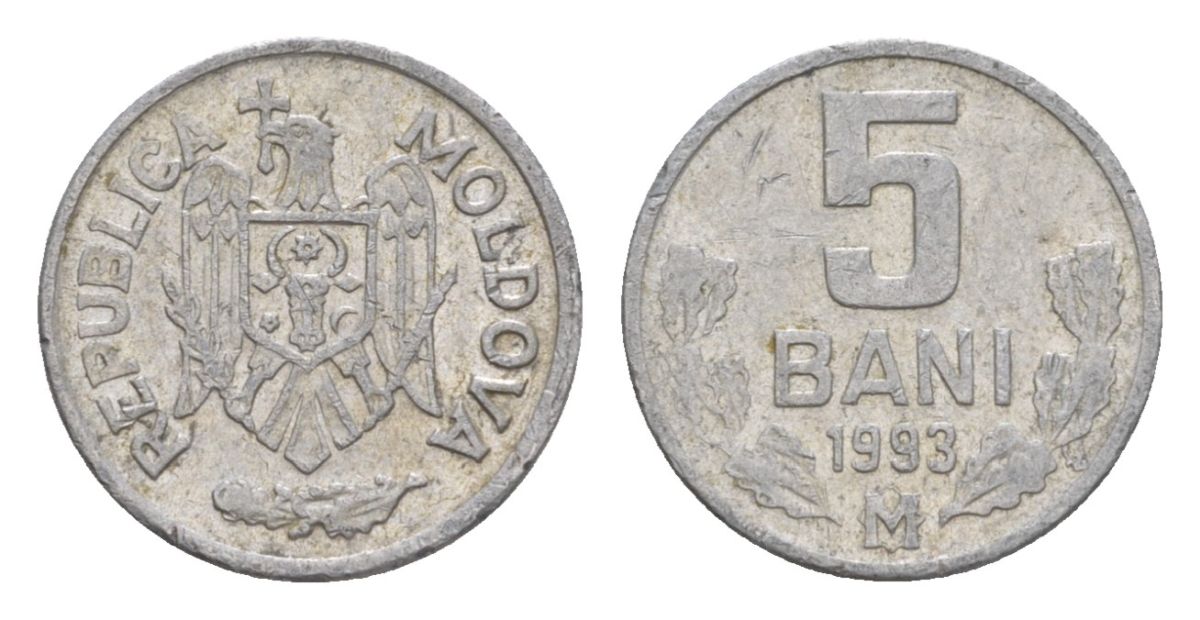 Молдавия (Молдова) 5 бань (бани) 1993 KM 2 алюминий 4632-754