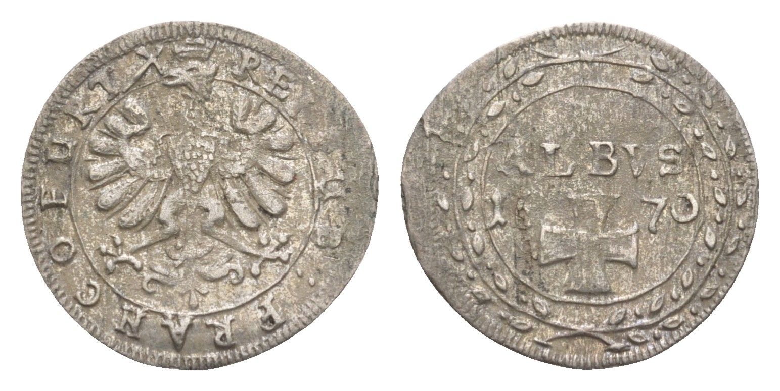 Франкфурт 1 альбус 1670 KM 108.2 серебро 1515-921