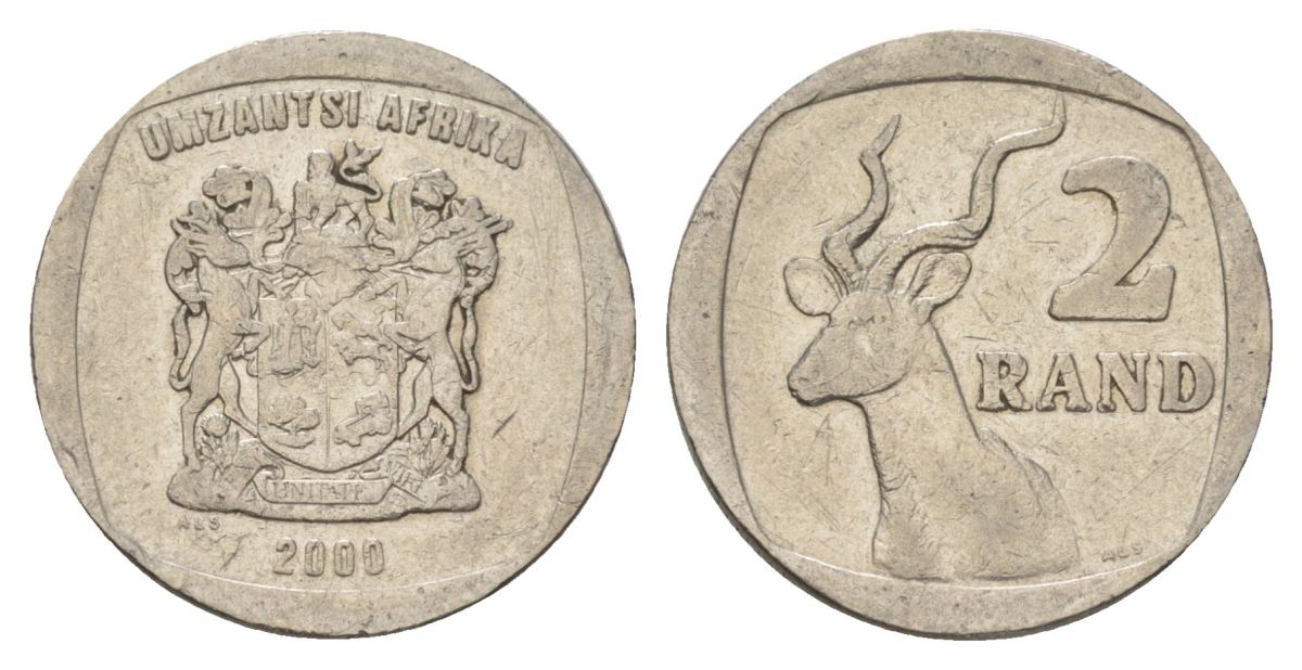 ЮАР 2 ранда 2000 KM 165 медь плакированная никелем 4626-1214