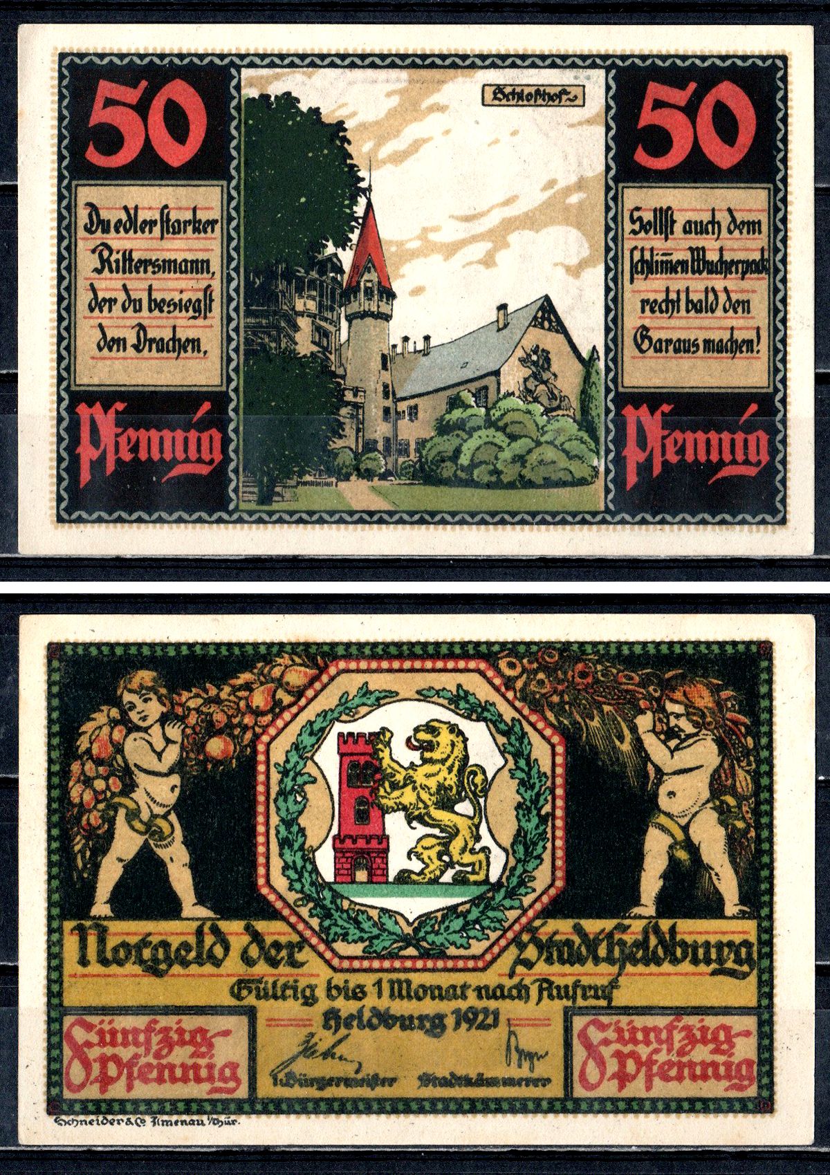 Хельдбург (Тюрингия) 50 пфеннигов 1921 2193-16-2-2