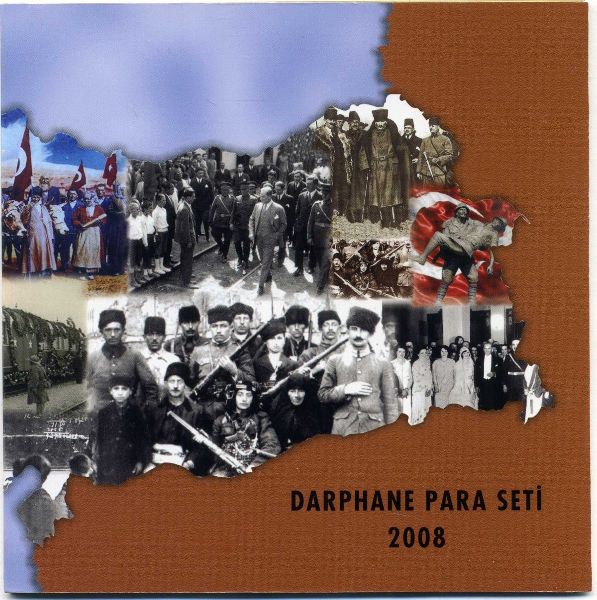 Турция набор из 6 монет 2008 выпуск в новом дизайне, в оригинальном буклете UNC 00-00-00