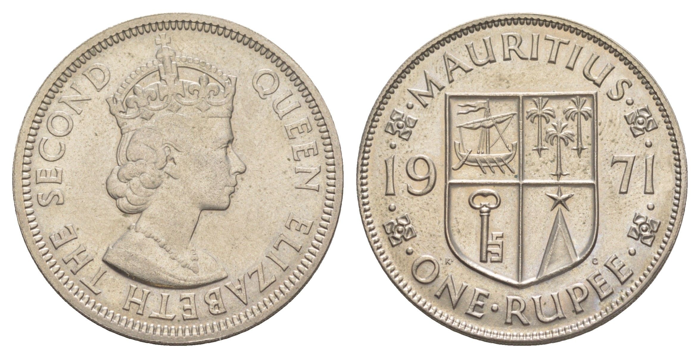 Маврикий 1 рупия 1971 KM 35 медно-никель 4150-1256