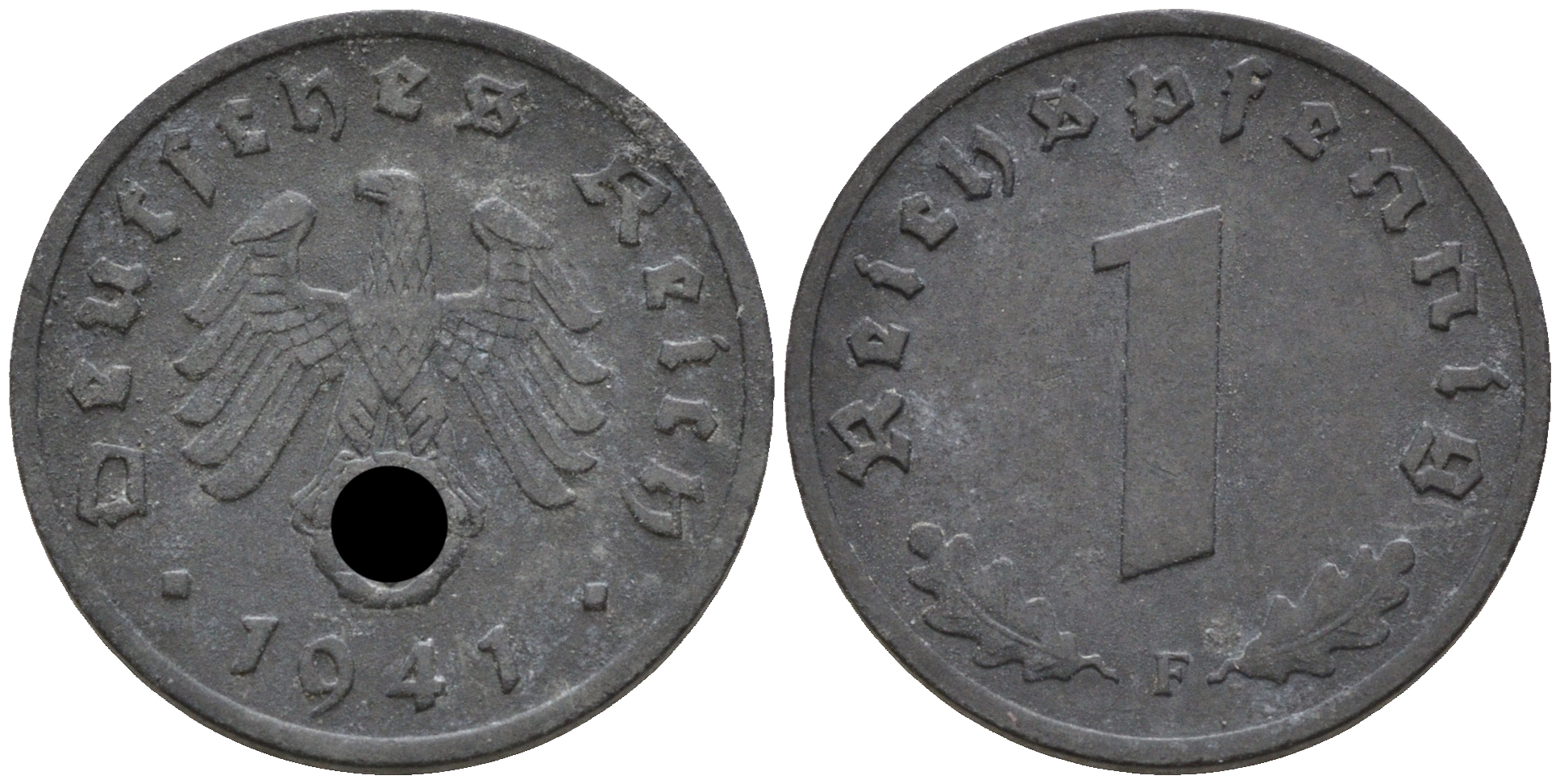 Германия 1 рейхспфенниг 1941 F KM 97 J. 369 цинк    4152-1159