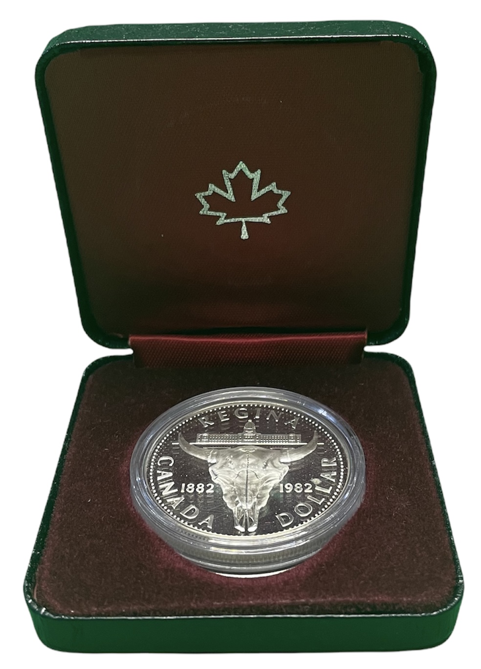Канада 1 доллар 1982 100 лет городу Реджайна (1882-1982), королевский музей KM 133 серебро PROOF 5-6-1-29