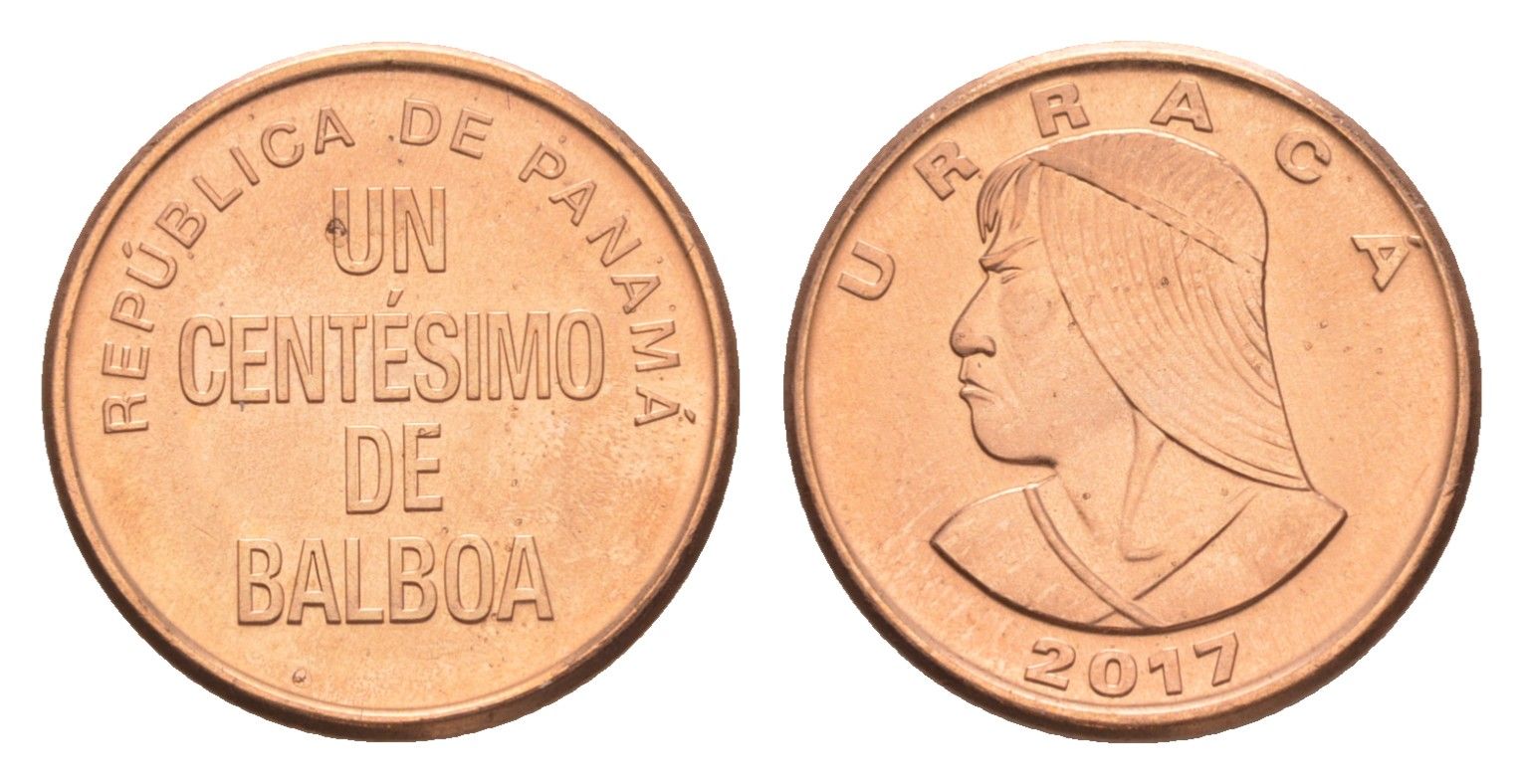 Панама 1 сентесимо 2017 Уррака KM 125 цинк плакированный медью UNC 4643-1229