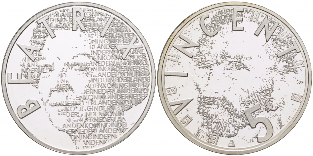 Нидерланды 5 евро 2003 150 лет со дня рождения Винсента ван Гога (1853-1890) KM 245 серебро PROOF 1080-9-13