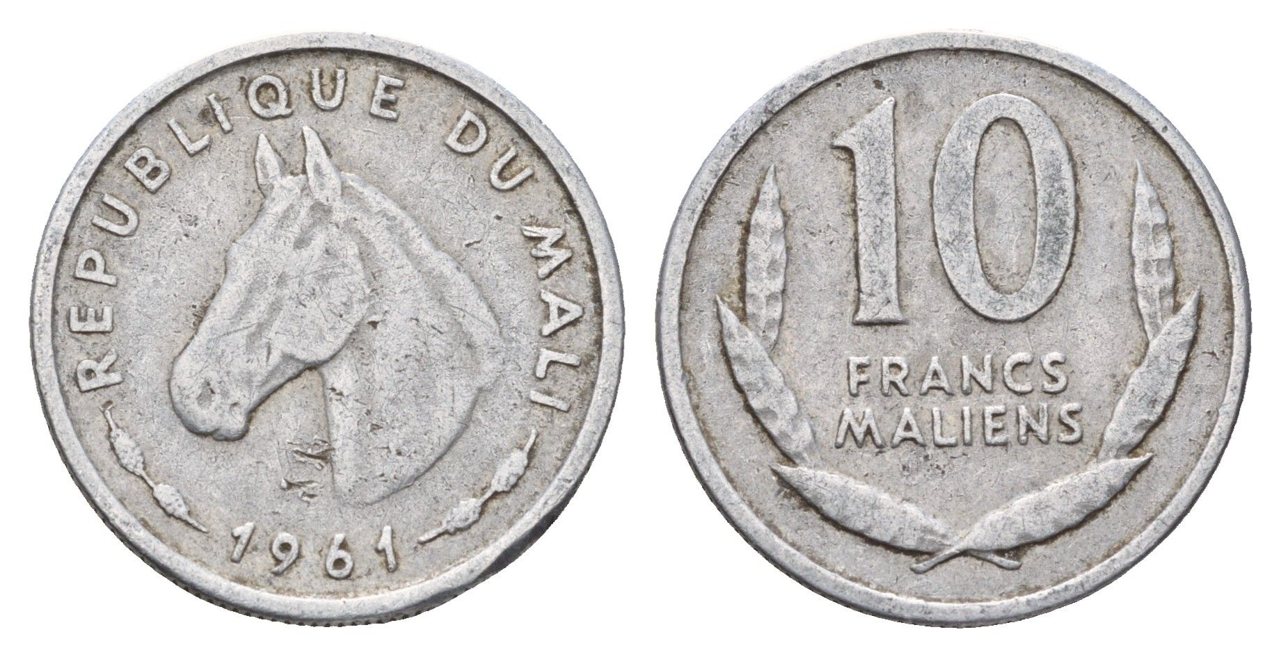 Мали 10 франков 1961 год-тип KM 3 алюминий 4678-947