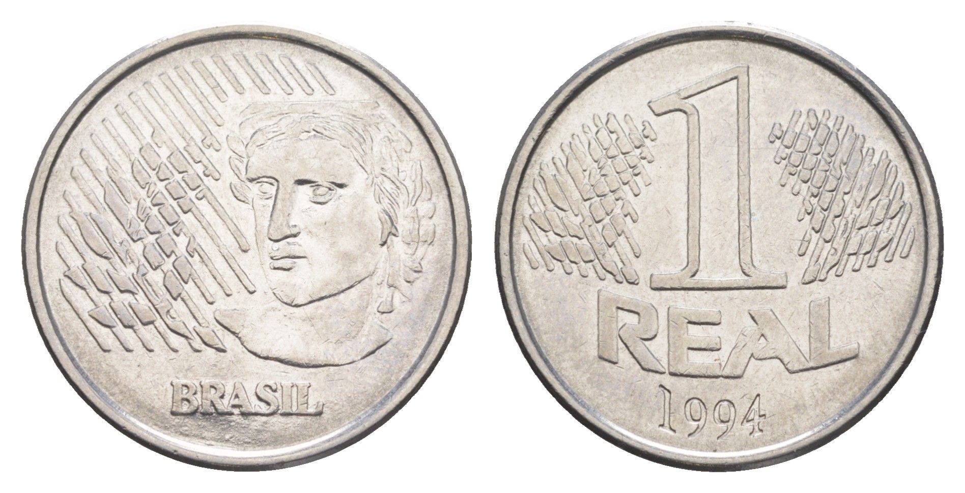 Бразилия 1 реал 1994 KM 636 нержавеющая сталь aUNC 4642-1253