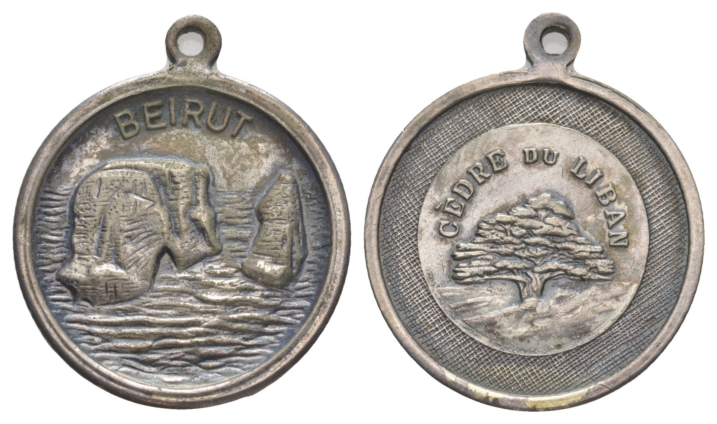 Ливан жетон города Бейрут вес 12,3 гр, диаметр 30 мм белый металл 4645-1022