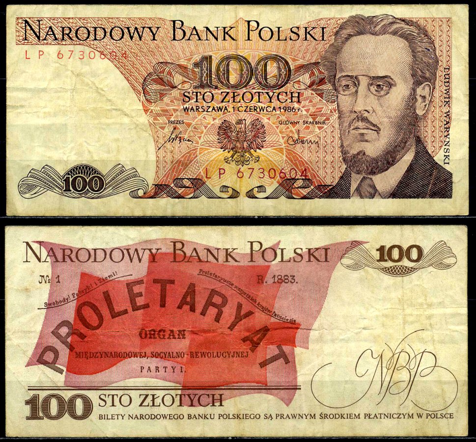 Польша 100 злотых 1986 1 июня 1986, Людвиг-Фаддей Варынский Pick 143е бумага 6287-18-2-2