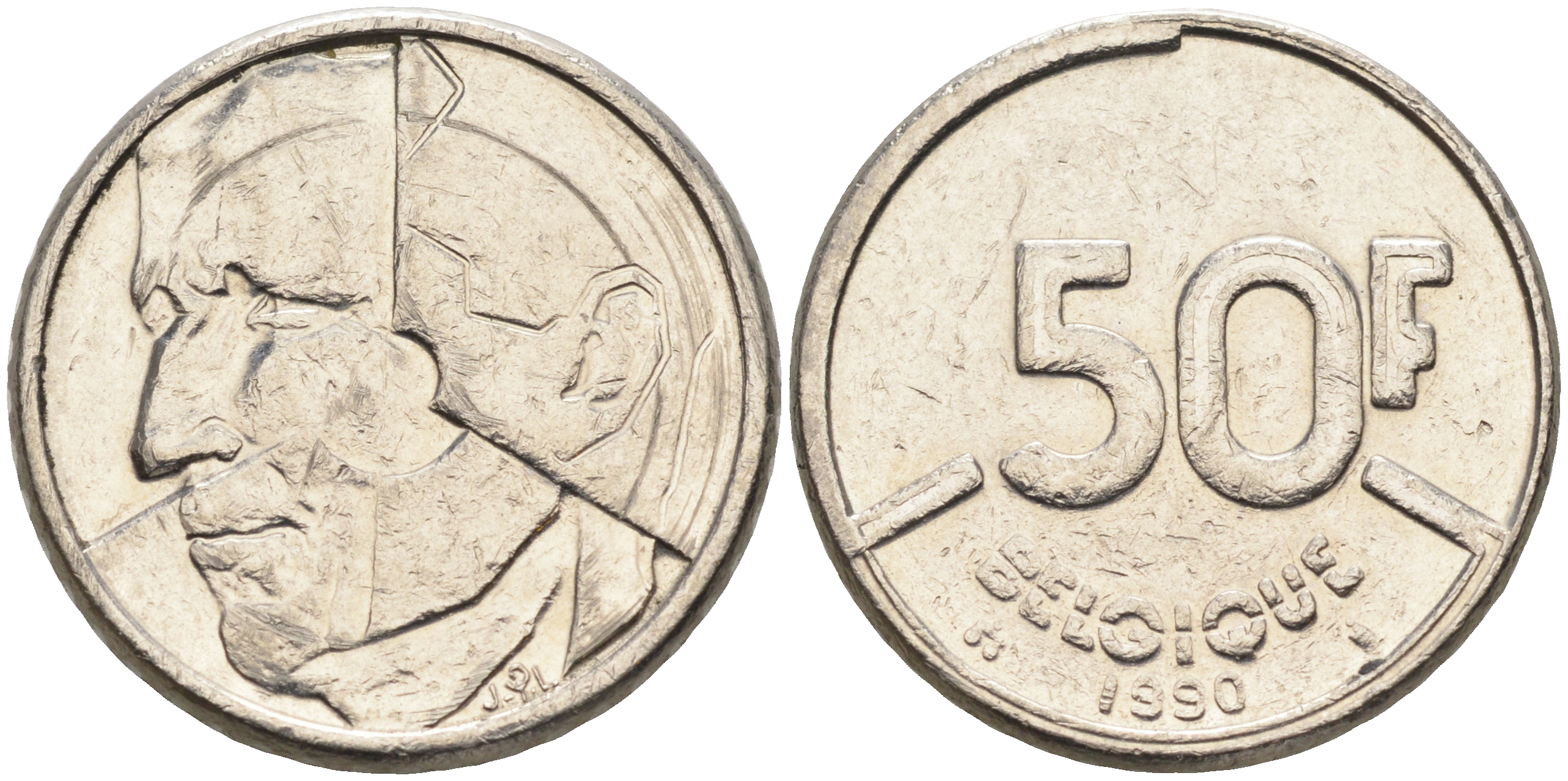 Бельгия 50 франков 1990 Belgique, Бодуэн I (1948-1993) KM 168 никель    4177-142