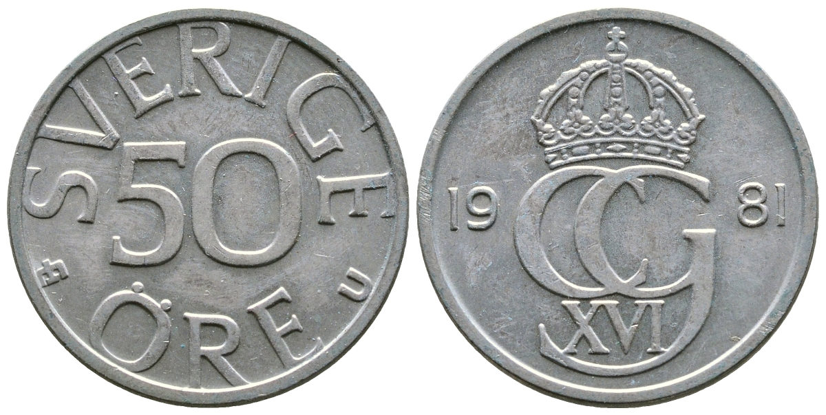 Швеция 10 эре 1981 U Карл XVI Густав (1973- ) KM 850 медно-никель 4110-934