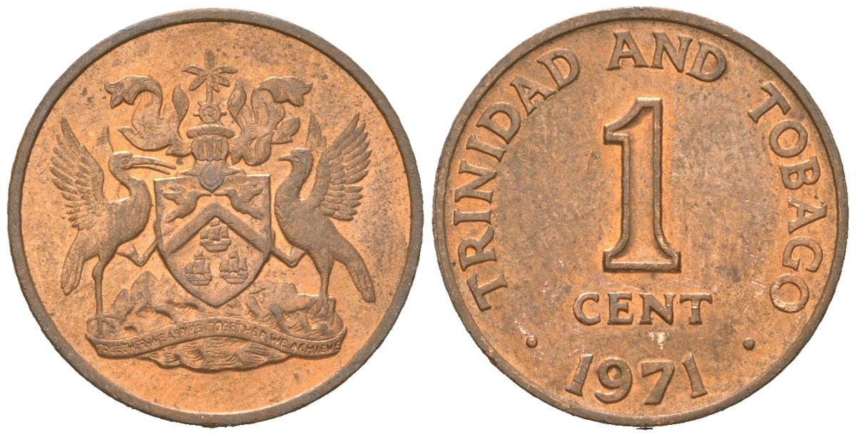 Тринидад и Тобаго 1 цент 1971 KM 1 бронза 4609-1159