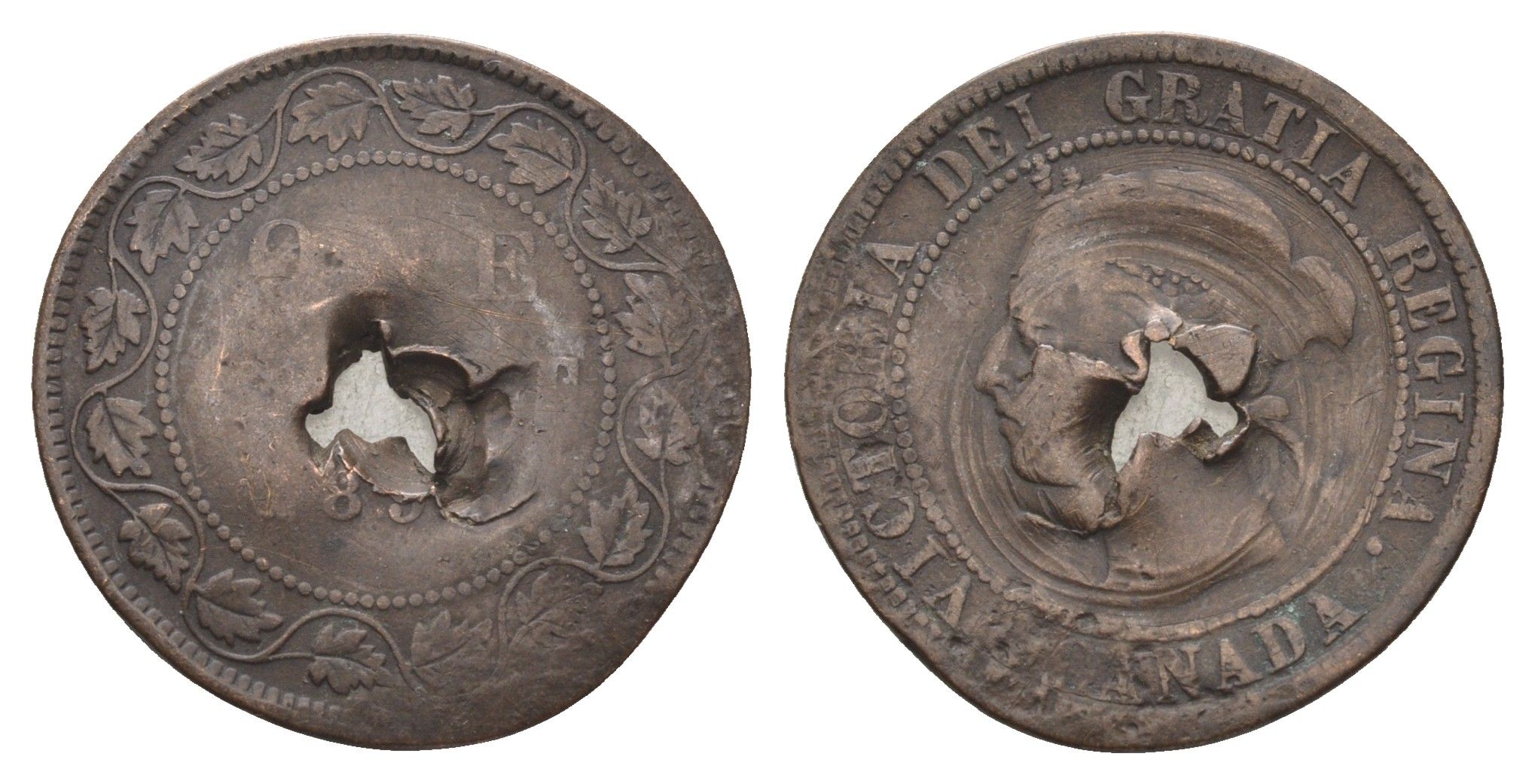 Канада 1 цент 1876-1901 Виктория (1837-1901) KM 7 бронза 4663-726