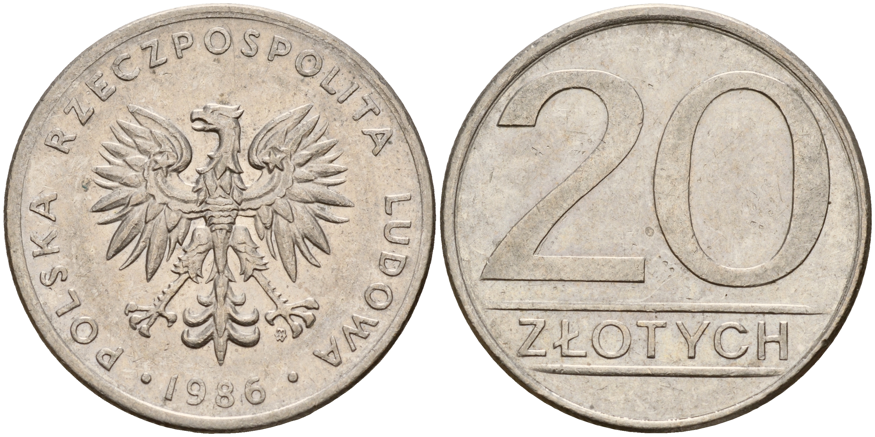 Польша 20 злотых 1986 MW KM 153.1 медно-никель    4601-1121
