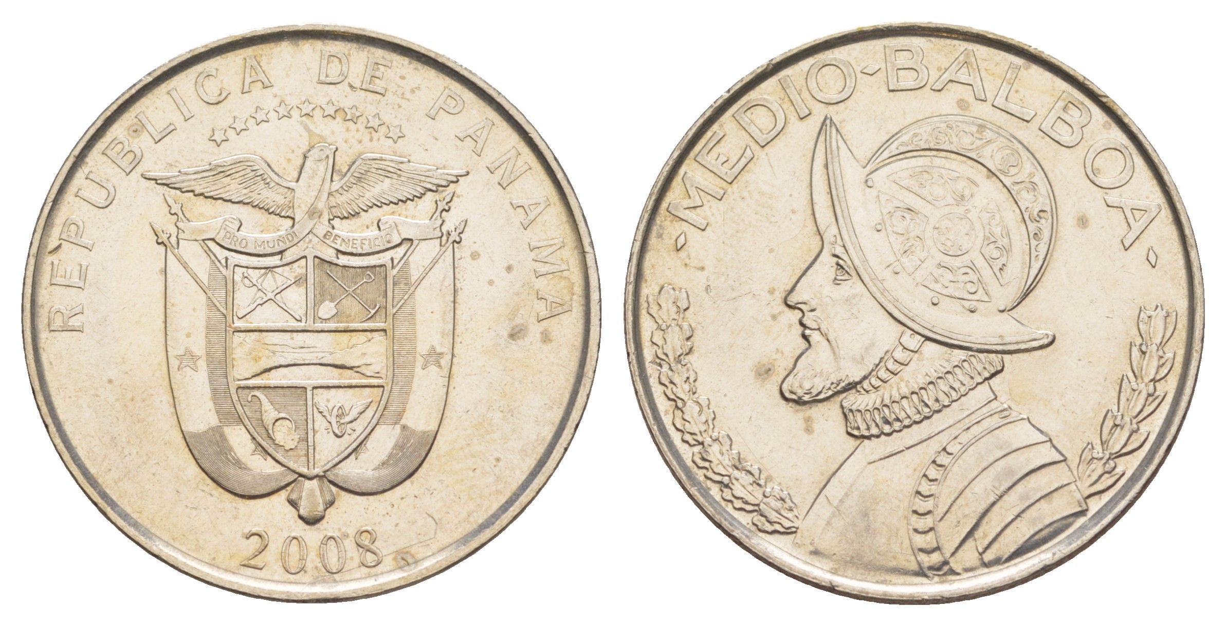 Панама 1/2 бальбоа (50 сентесимо) 2008 KM 129 медь плакированная медно-никелем 4645-136