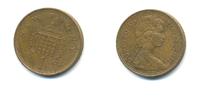 Великобритания 1 пенни 1979 Елизавета II (1952-2022) КМ 915, Spink B1 бронза 59-1613