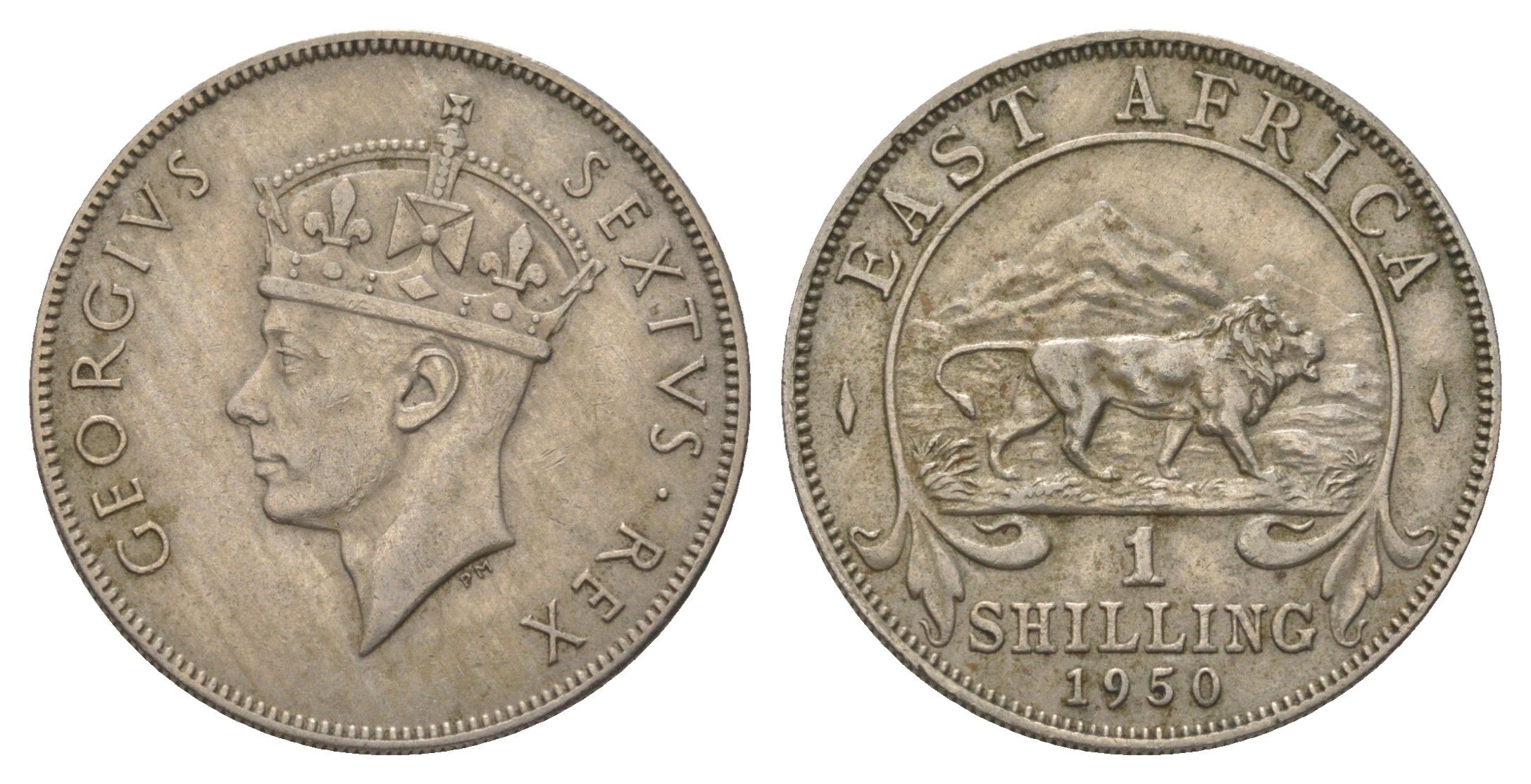 Британская Восточная Африка 1 шиллинг 1950 Георг VI (1936-1952) KM 31 медно-никель 4626-725