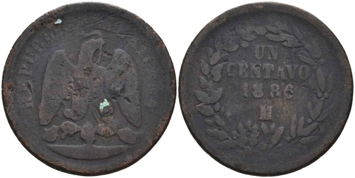 Мексика 1 сентаво 1886 Мо KM 391.6 медь 4586-434