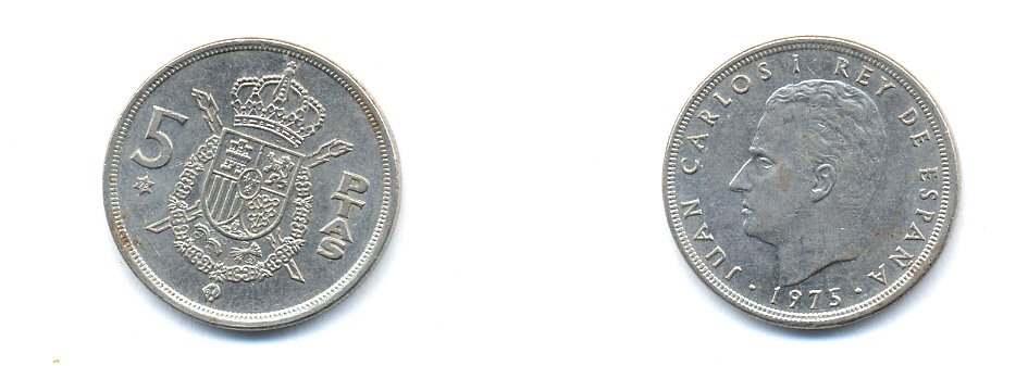 ИСПАНИЯ 5 ПЕСЕТ 1978 KM 807 медно-никель 54-1722