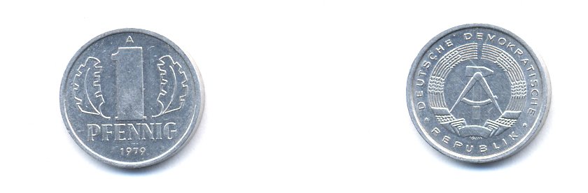 ГДР 1 ПФЕННИГ 1979 А KM 8.2 алюминий 54-2452