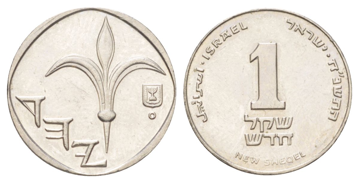 Израиль 1 шекель 1985 JE 5745 KM 160 медно-никель UNC 4625-452