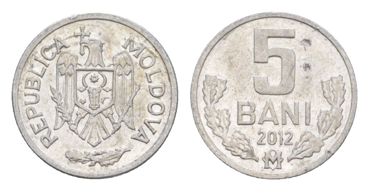 Молдавия (Молдова) 5 бань (бани) 2012 KM 2 алюминий 4632-432