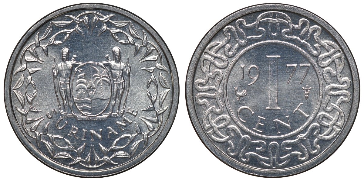 Суринам 1 цент 1977 KM 11a алюминий UNC M54-14