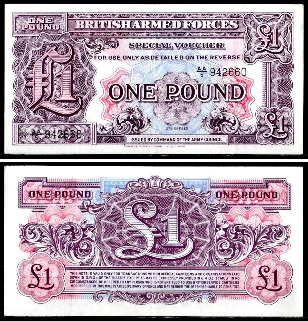 Великобритания 1 фунт 1948 Pick M22 a бумага 7203-92-3-1