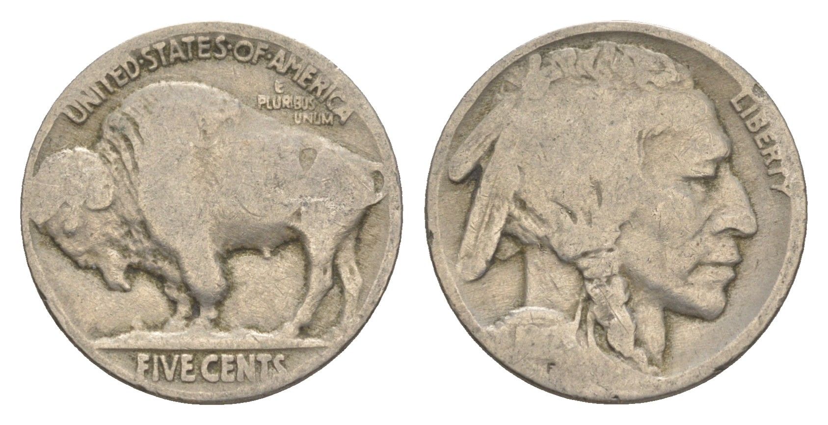 США 5 центов 1937 индеец, бизон KM 134 медно-никель 4613-337